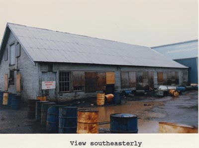 Photo of weathered Blubbering House building from a southeasterly view.